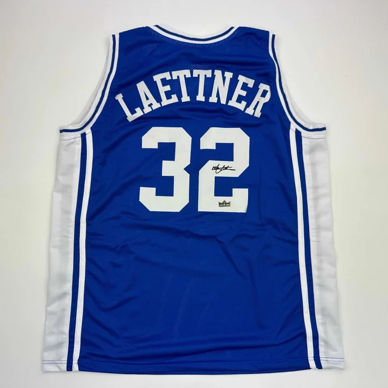 Facsimile Autographed Christian Laettner Duke Blue Jersey Size Men's XL