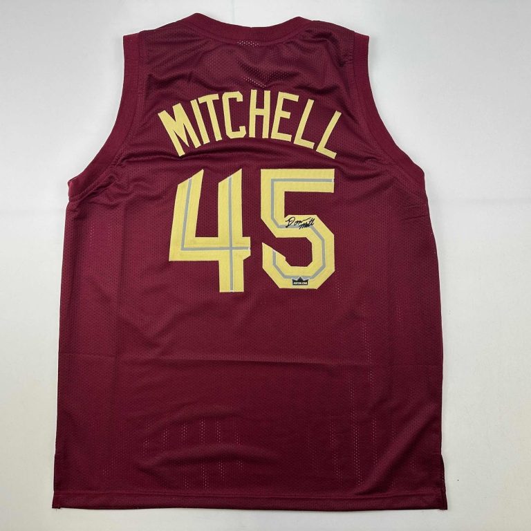 Facsimile Autographed Donovan Mitchell Cleveland Red Auto Jersey Mens XL