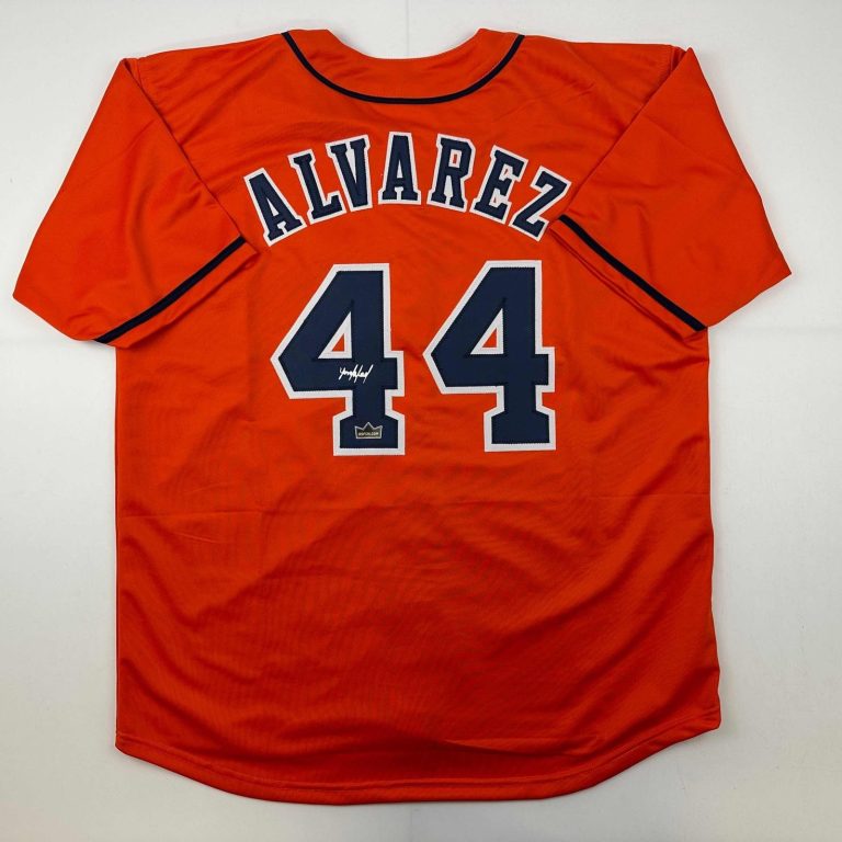 Facsimile Autographed Yordan Alvarez Houston Orange Auto Jersey Men's XL