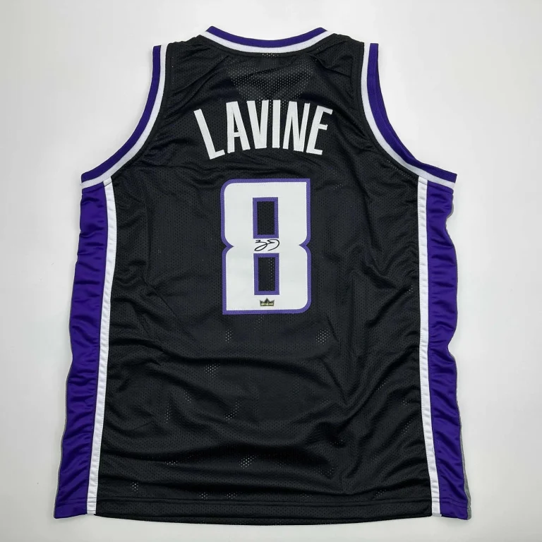 Facsimile Autographed Zach LaVine Sacramento Black Jersey Size Men's XL