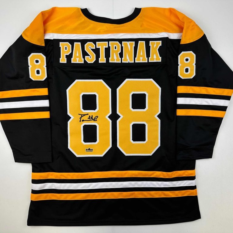 Facsimile Autographed David Pastrnak Boston Black Auto Jersey Men's XL