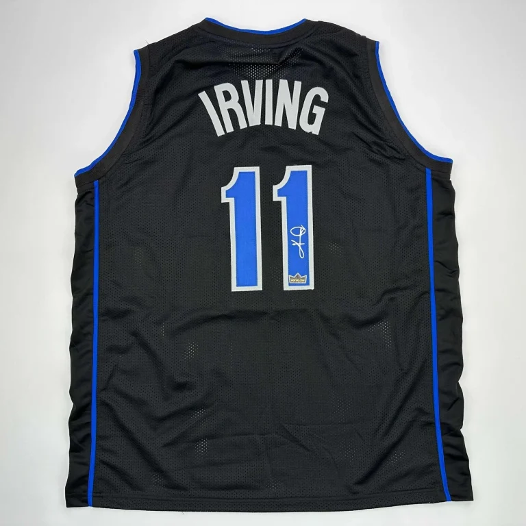 Facsimile Autographed Kyrie Irving Dallas Black Jersey Size Men's XL
