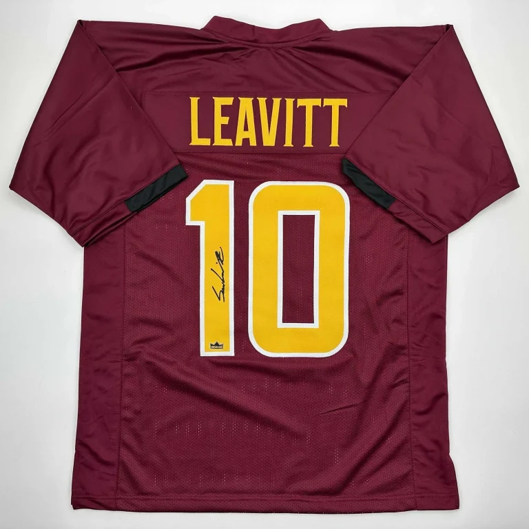 Facsimile Autographed Sam Leavitt Arizona State Red Jersey Size Men's XL