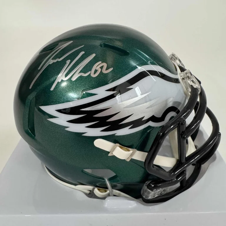 Autographed/Signed Jason Kelce Philadelphia Eagles Mini Helmet PSA COA