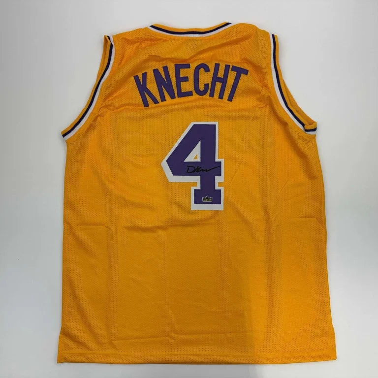 Facsimile Autographed Dalton Knecht Los Angeles LA Yellow Jersey Mens XL