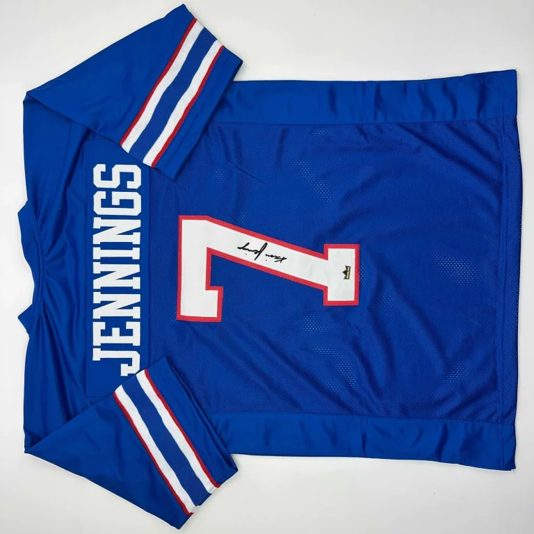 Facsimile Autographed Kevin Jennings SMU Blue Reprint Jersey Size Men's XL
