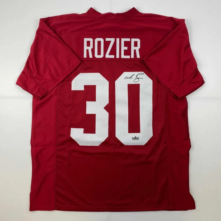 Facsimile Autographed Mike Rozier Nebraska Red Reprint Jersey Size Men's XL