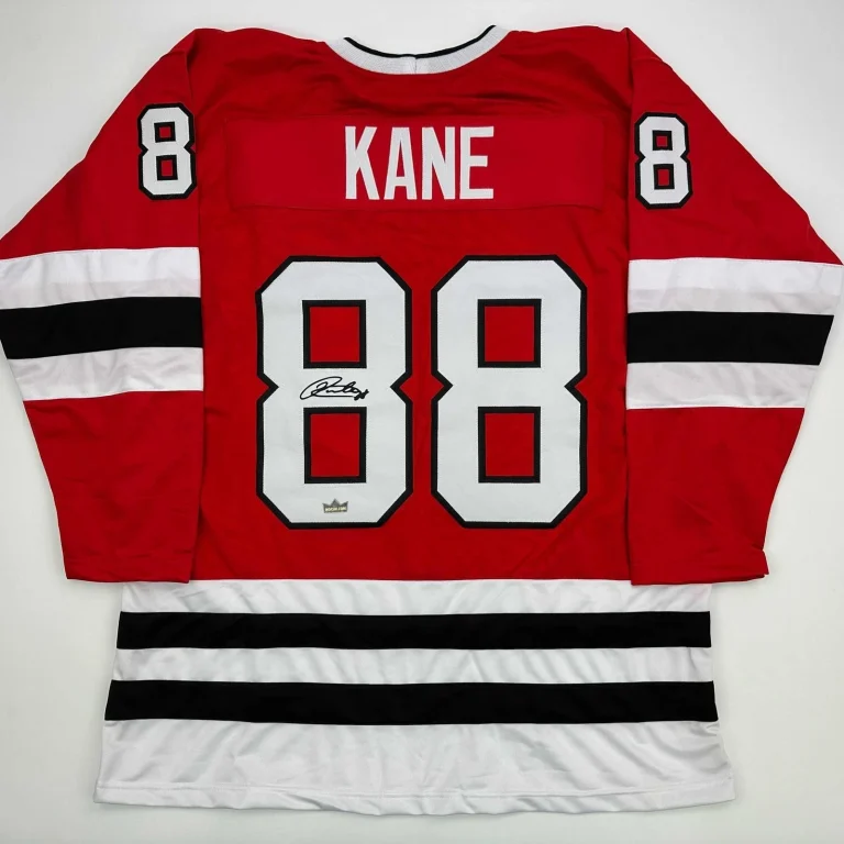 Facsimile Autographed Patrick Kane Chicago Red Reprint Jersey Size Men's XL