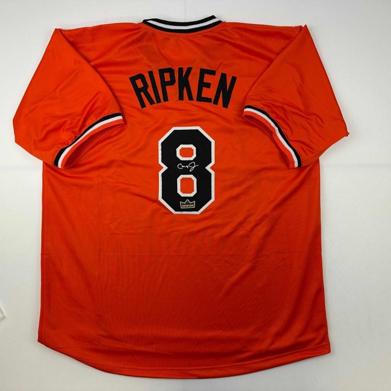 Facsimile Autographed Cal Ripken Jr. Baltimore Orange Auto Jersey Men XL