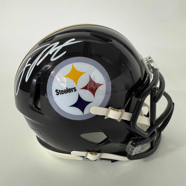Autographed/Signed Joey Porter Jr. Pittsburgh Steelers Mini Helmet JSA COA