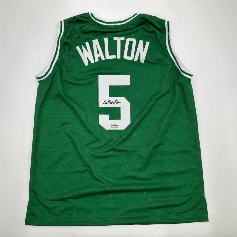 Facsimile Autographed Bill Walton Boston Green Reprint Jersey Size Men's XL