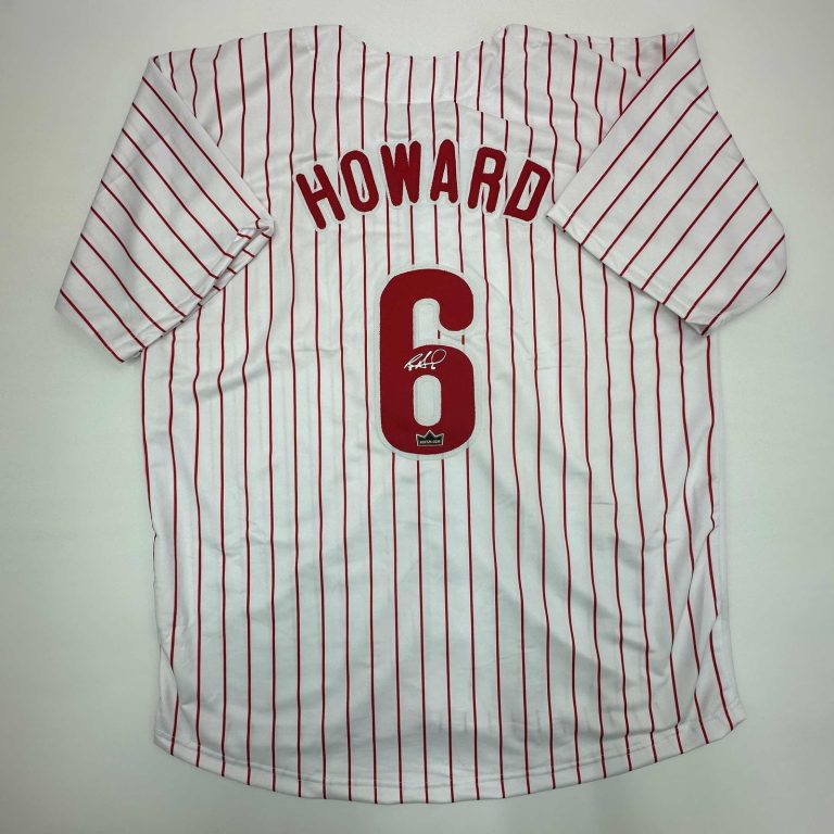 Facsimile Autographed Ryan Howard Philadelphia Pinstripe Jersey Men's XL