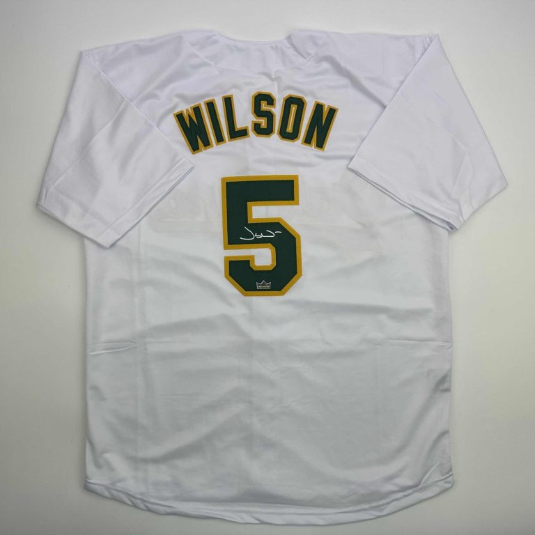 Facsimile Autographed Jacob Wilson Oakland White Jersey Size Men's XL