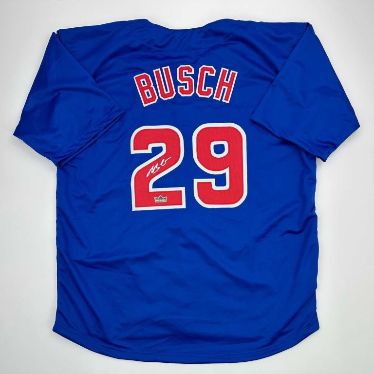 Facsimile Autographed Michael Busch Chicago Blue Jersey Size Men's XL