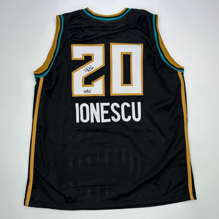 Facsimile Autographed Sabrina Ionescu New York Black Jersey Size Mens XL