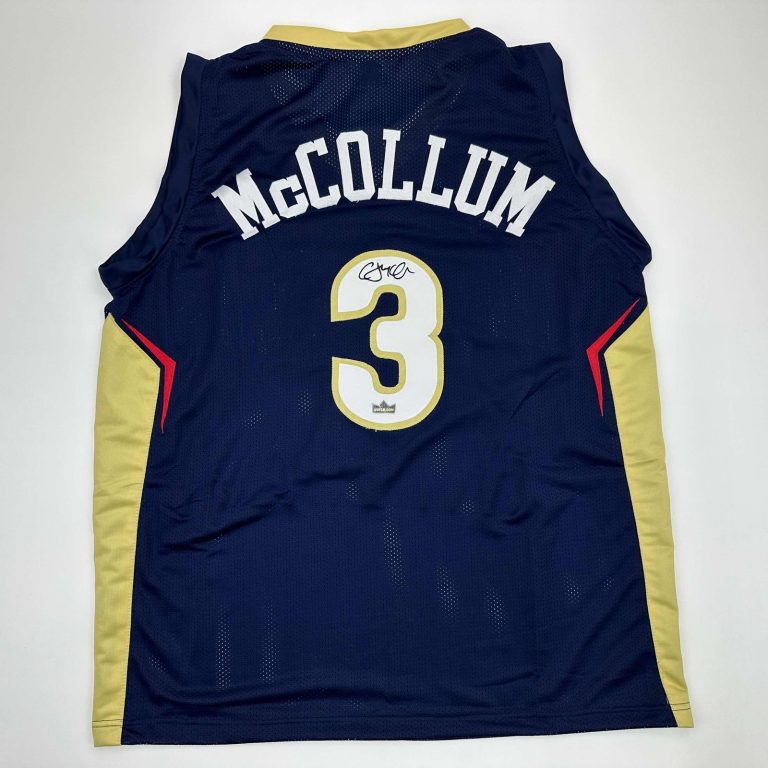 Facsimile Autographed C.J. CJ McCollum New Orleans Blue Jersey Men's XL