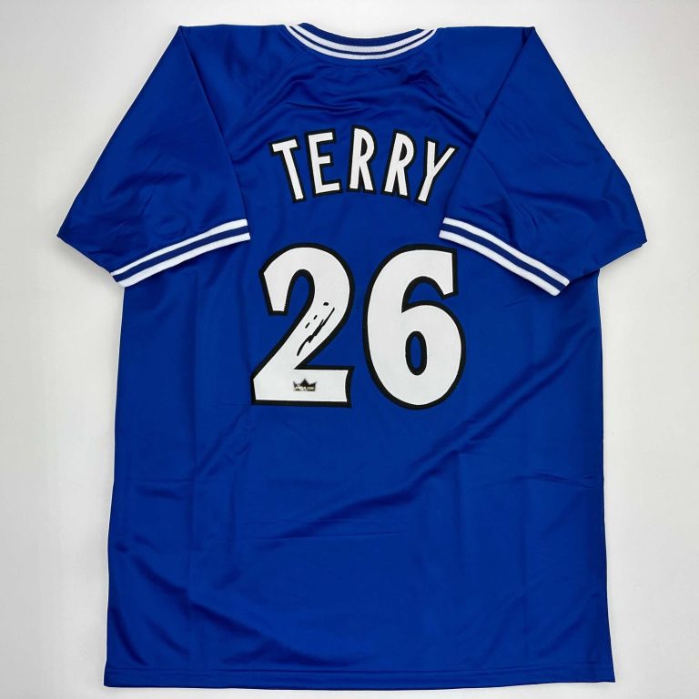 Facsimile Autographed John Terry Chelsea FC Blue Jersey Size Men's XL