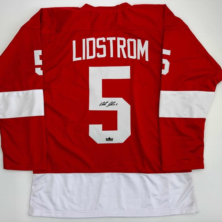 Facsimile Autographed Niklas Lidstrom Detroit Red Jersey Size Men's XL