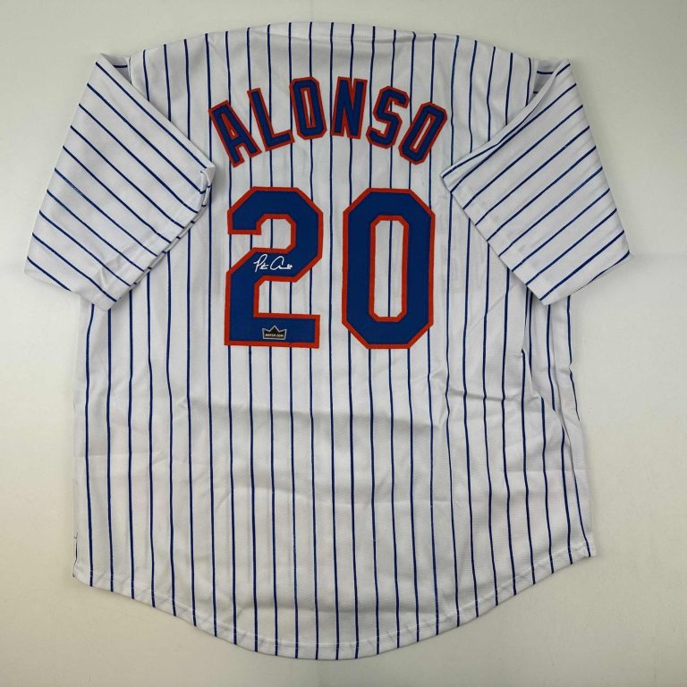 Facsimile Autographed Pete Alonso New York Pinstripe Jersey Size Mens XL