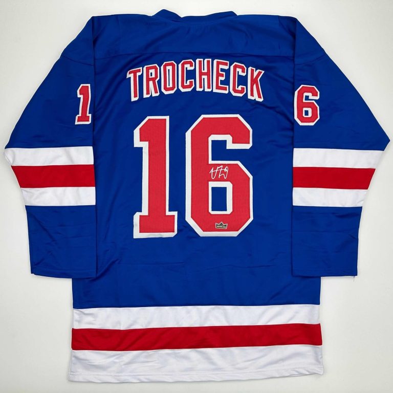 Facsimile Autographed Vincent Trocheck New York Blue Jersey Size Mens XL