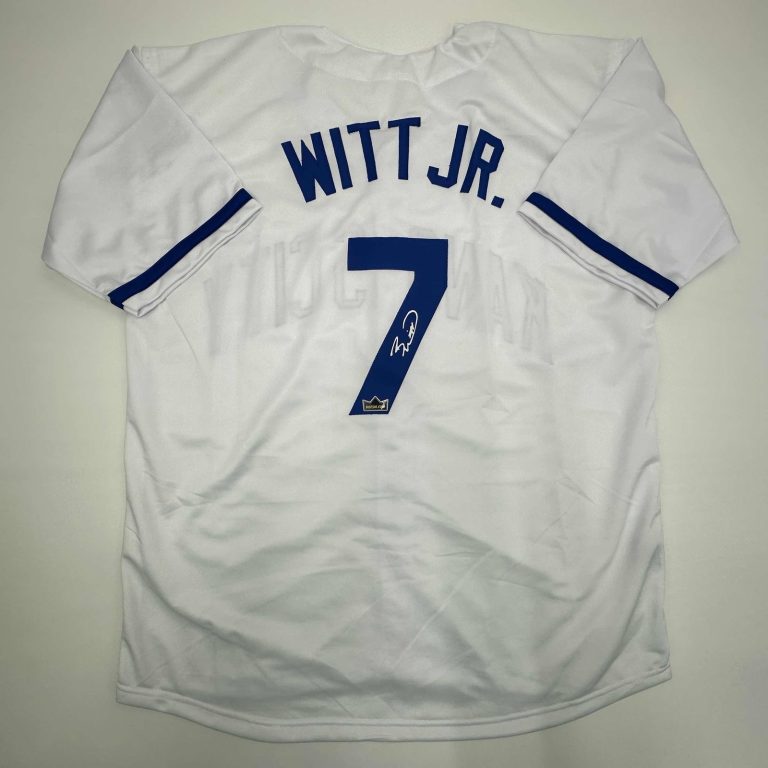 Facsimile Autographed Bobby Witt Jr Kansas City White Jersey Men's XL