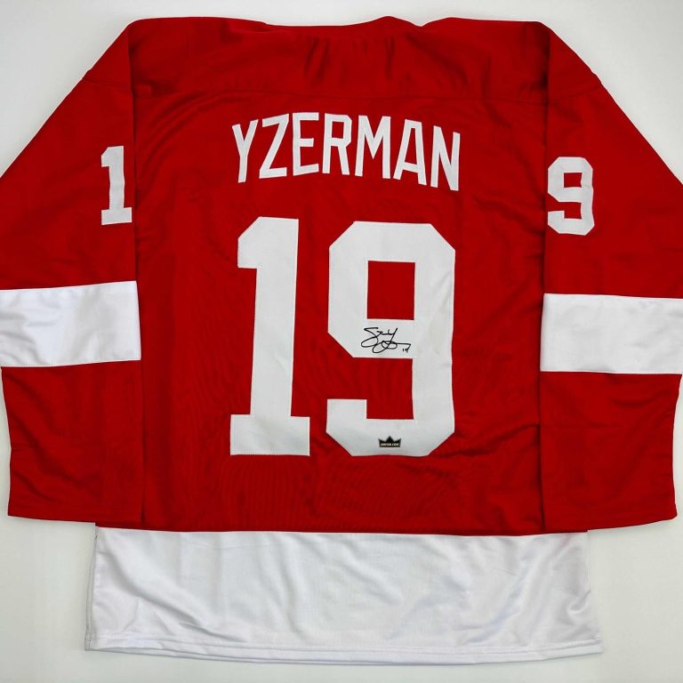Facsimile Autographed Steve Yzerman Detroit Red Jersey Size Men's XL
