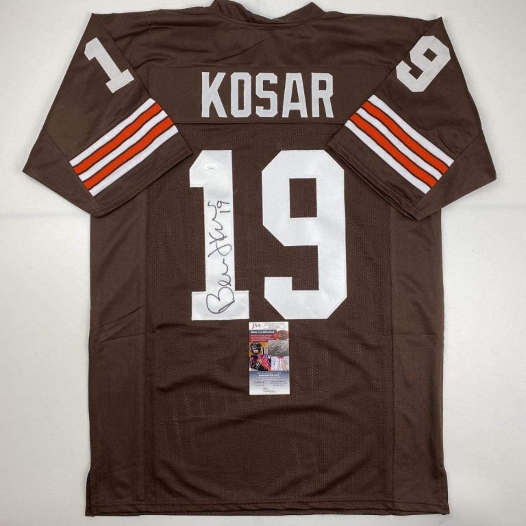 Autographed/Signed BERNIE KOSAR Cleveland Brown Jersey JSA COA Auto