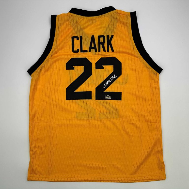 Facsimile Autographed Caitlin Clark Iowa Yellow Jersey Size Men's XL