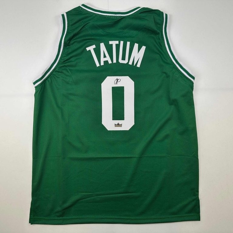 Facsimile Autographed Jayson Tatum Boston Green Auto Jersey Men's XL