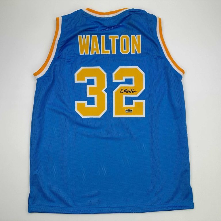 Facsimile Autographed Bill Walton UCLA Blue Reprint Jersey Size Men's XL