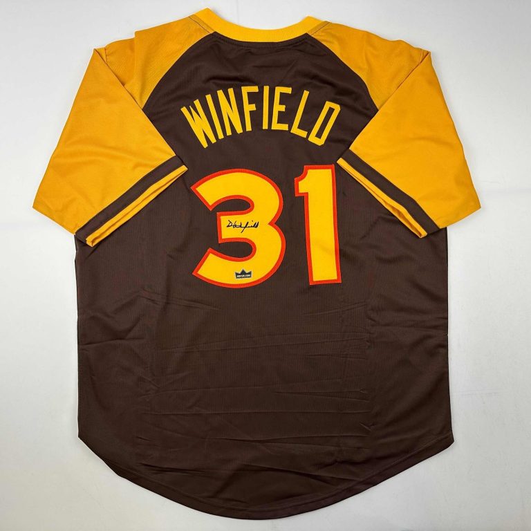 Facsimile Autographed Dave Winfield San Diego Brown Jersey Size Men's XL