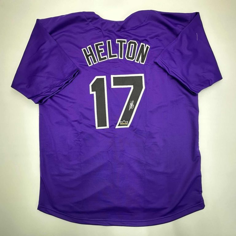 Facsimile Autographed Todd Helton Colorado Purple Jersey Size Men's XL