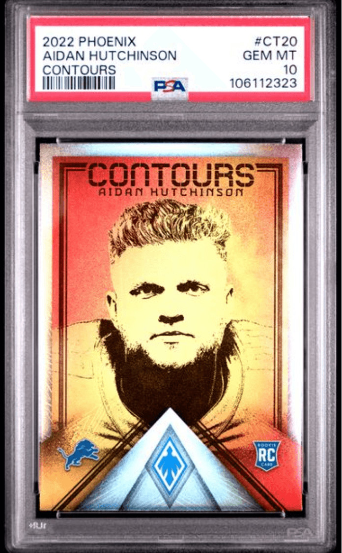 Graded 2022 Phoenix Aidan Hutchinson #CT20 Contours RC Football Card PSA 10