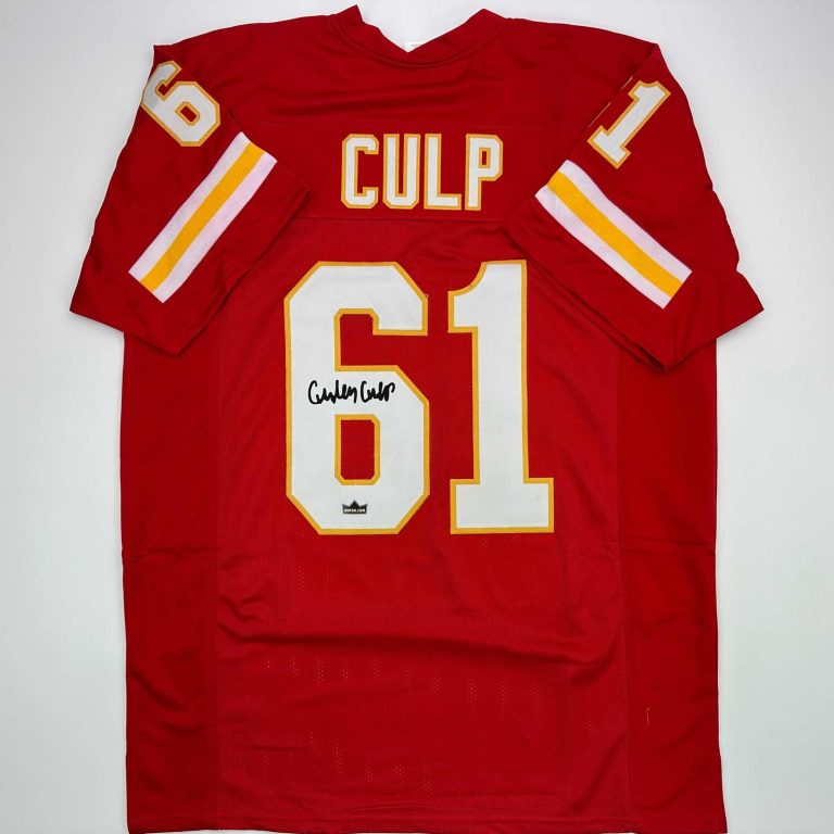 Facsimile Autographed Curley Culp Kansas City Red Jersey Size Men's XL