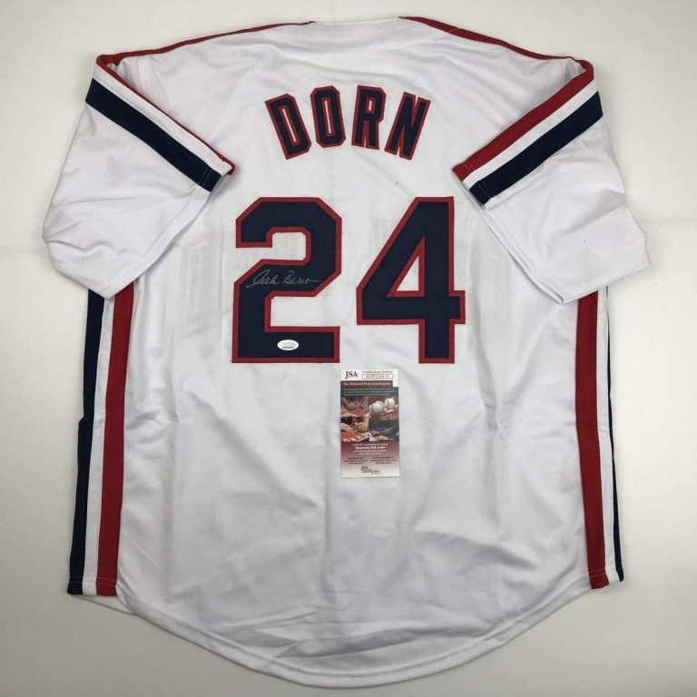 Signed CORBIN BERNSEN Roger Dorn Major League Movie Jersey JSA COA