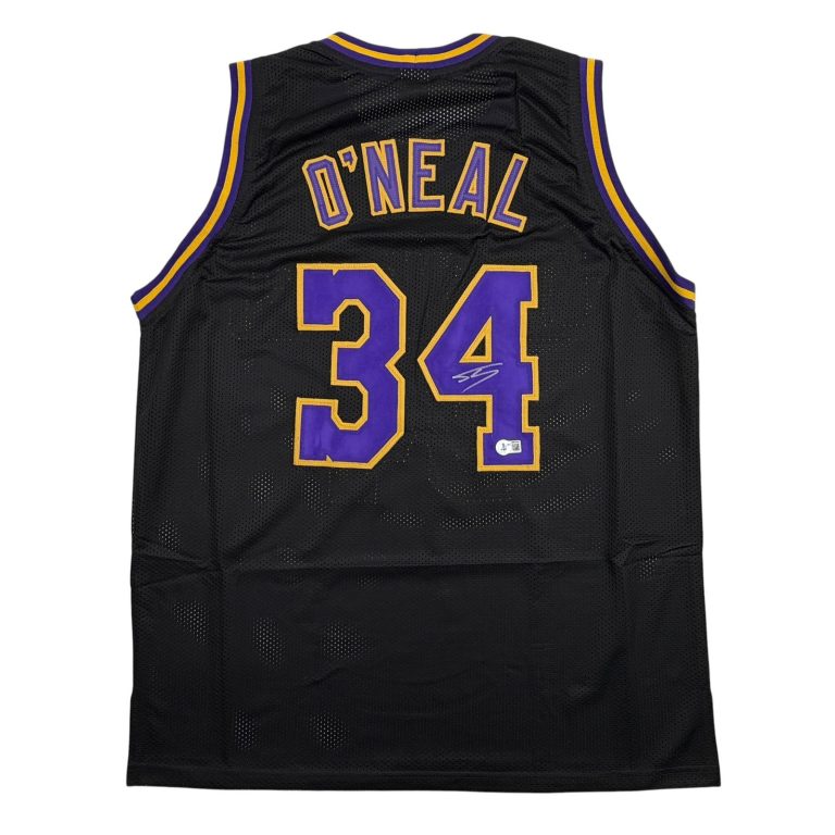 Signed SHAQUILLE SHAQ O'NEAL Los Angeles Black Jersey JSA COA Auto