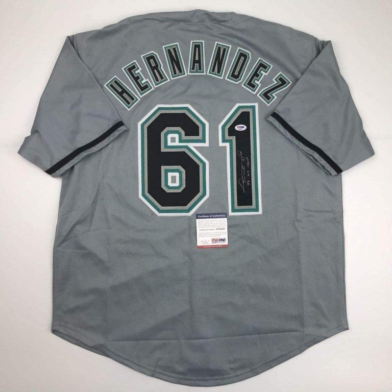 Autographed/Signed LIVAN HERNANDEZ 97 WS MVP Florida Grey Jersey PSA COA