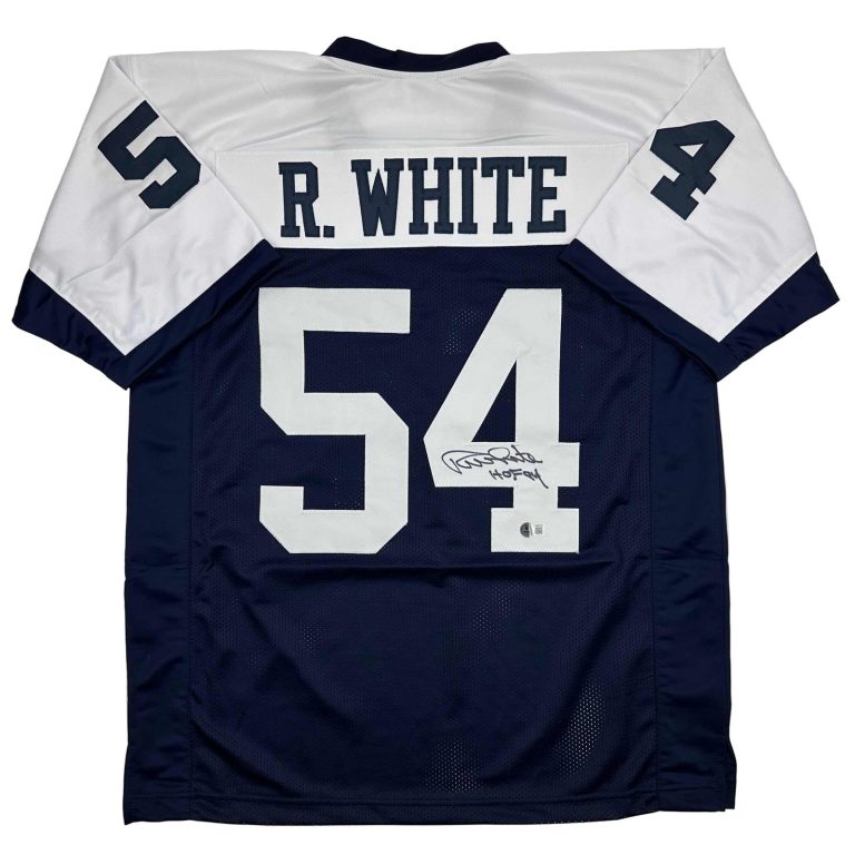 Signed RANDY WHITE HOF 94 Dallas Thanksgiving Day Jersey JSA COA