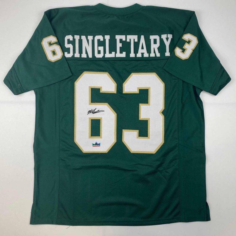 Facsimile Autographed Mike Singletary Baylor Green Jersey Size Men's XL
