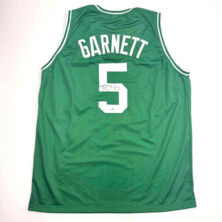Autographed/Signed Kevin Garnett Boston Green Jersey Beckett BAS COA