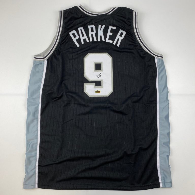 Facsimile Autographed Tony Parker San Antonio Black Jersey Size Men's XL