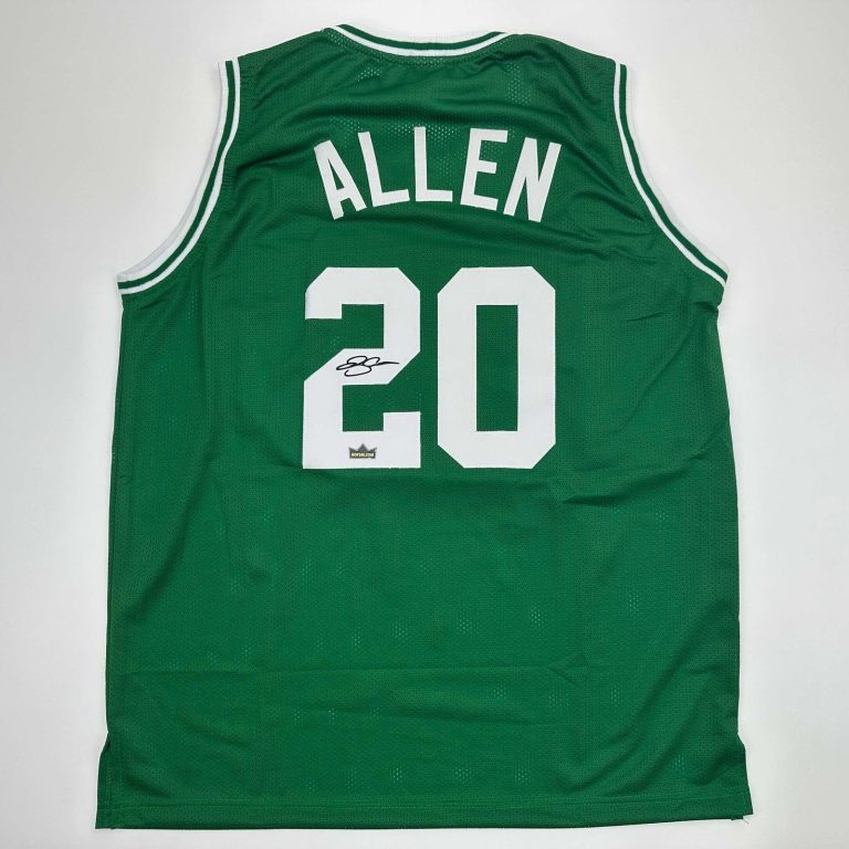 Facsimile Autographed Ray Allen Boston Green Reprint Jersey Size Men's XL