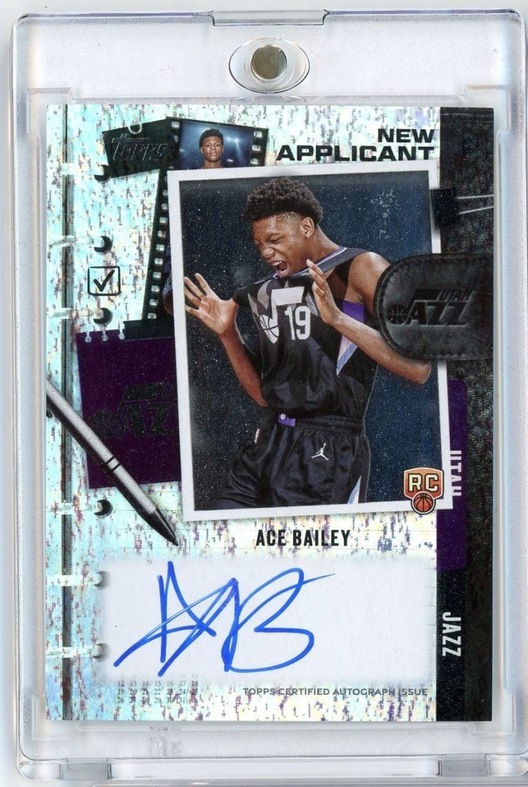 2025 Topps Ace Bailey #NAAB New Applicant Auto Utah Jazz Rookie Card