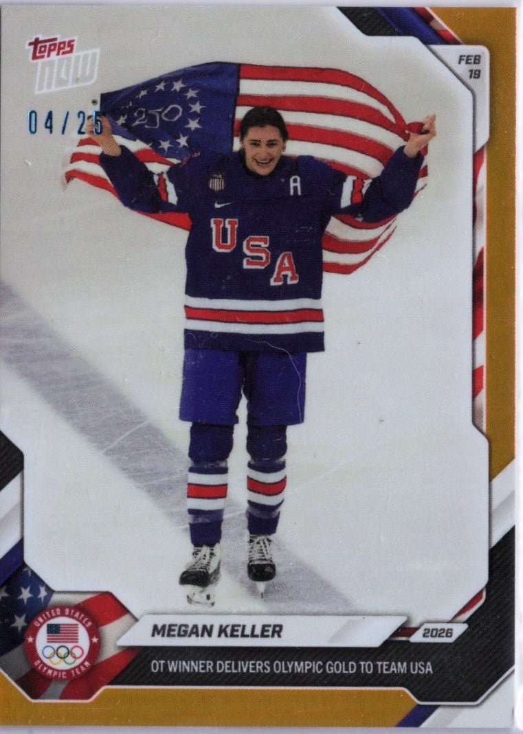 2026 Topps Now Olympics Megan Keller #15 Orange Foil /25 Team USA Card