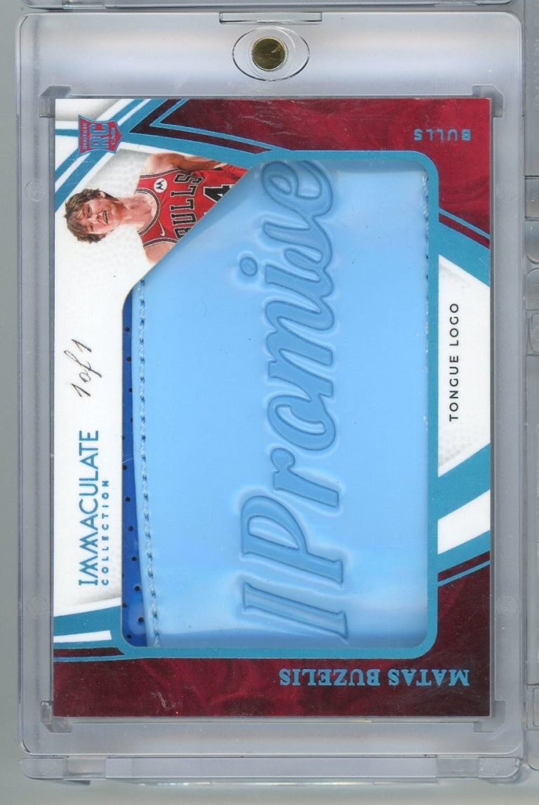 2024 Panini Immaculate Matas Buzelis #SPKMBZ 1/1 Sneak Peek Tongue RC Card