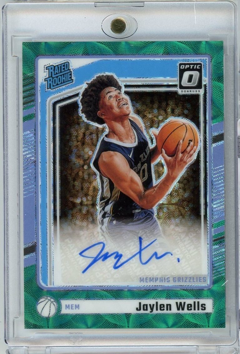 2024 Donruss Optic Jaylen Wells #327 /25 Green Scope Auto Rookie RC Card
