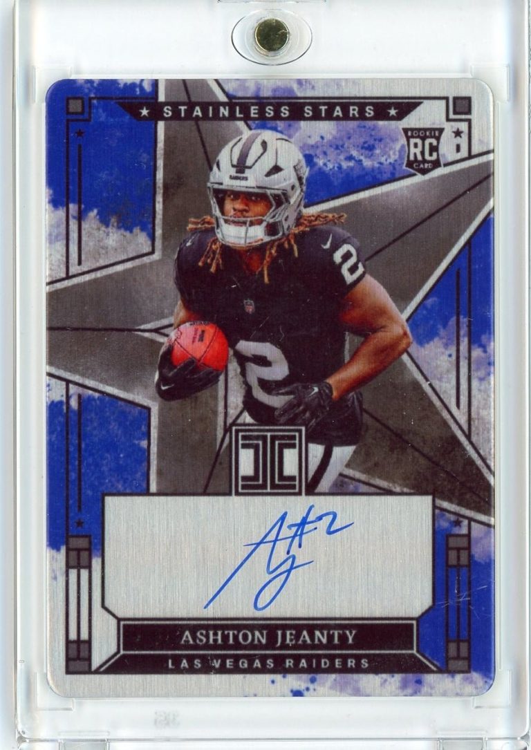 2025 Panini Impeccable Ashton Jeanty #SSAJY Stainless Stars RC Auto /49 RC