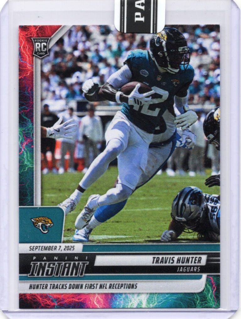 2025 Panini Instant Travis Hunter #58 Lightning /5 Rookie RC Football Card