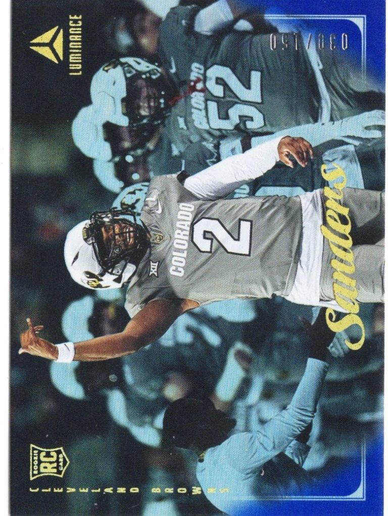 2025 Panini Luminance Shedeur Sanders #176 Blue /150 Rookie RC Card