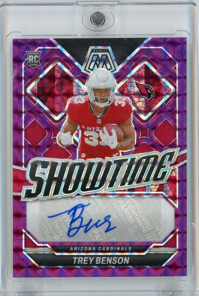 2024 Panini Mosaic Showtime Trey Benson #SS-TBN /49 Auto Rookie RC Card